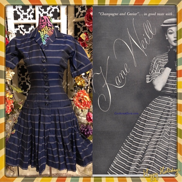 Vintage Dresses & Skirts - 1950s Iconic Beach day Dress pinup couture vintage